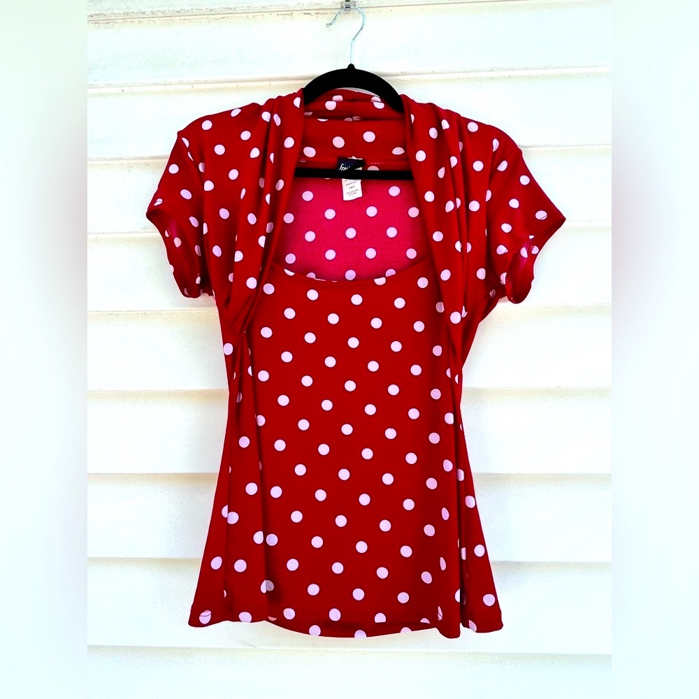 Fredericks of Hollywood pin up style red top